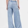 Baggy joggebukse med Jeans-mønster
