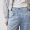Baggy joggebukse med Jeans-mønster