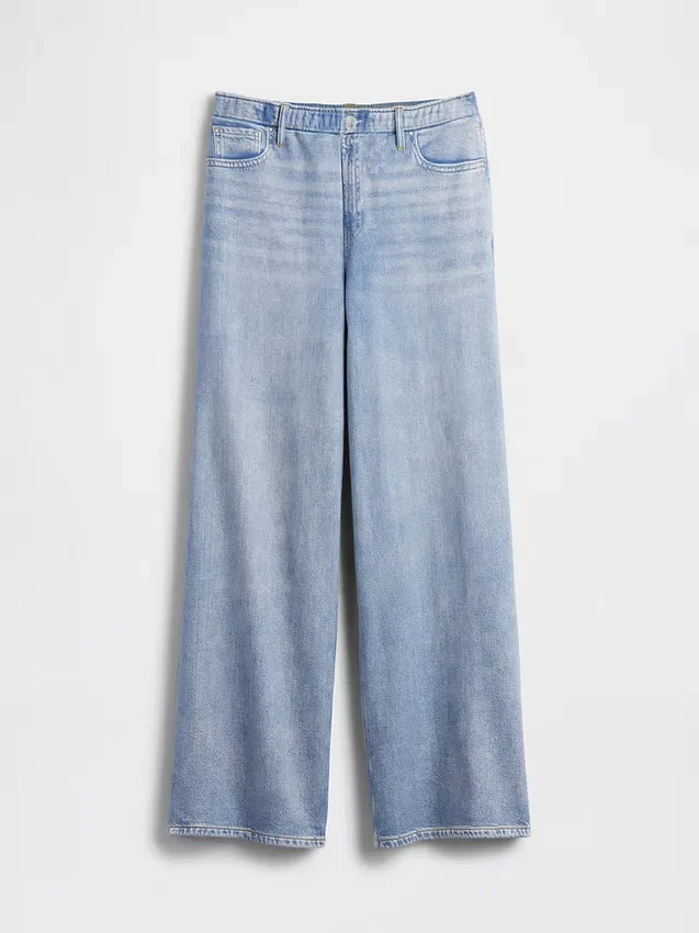 Baggy joggebukse med Jeans-mønster