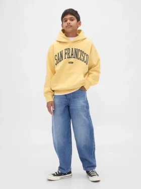 Baggy Taper-Jeans for barn