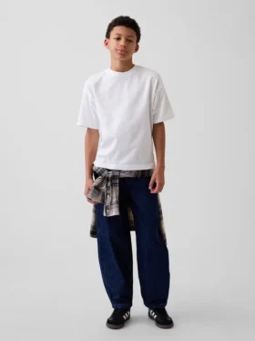 Baggy Taper-Jeans for barn