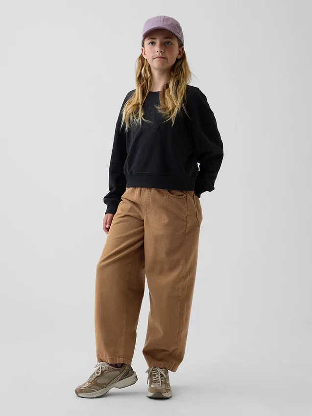 Baggy taper-Jeans for barn