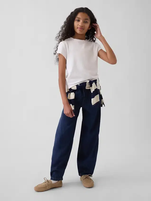 Baggy Taper-Jeans for barn
