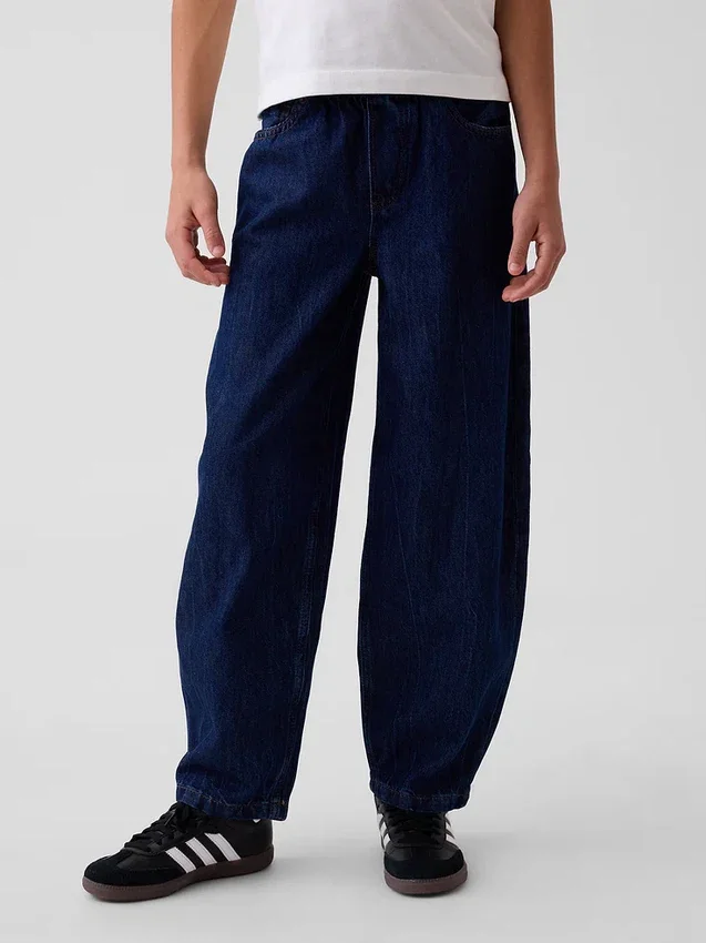 Baggy Taper-Jeans for barn