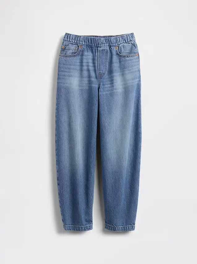 Baggy Taper-Jeans for barn