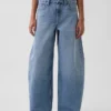 Baggy taper-Jeans med middels høy midje
