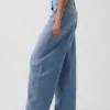 Baggy taper-Jeans med middels høy midje