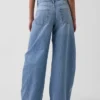 Baggy taper-Jeans med middels høy midje