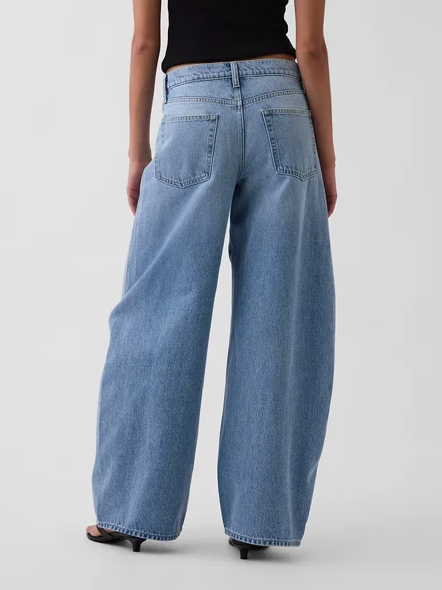 Baggy taper-Jeans med middels høy midje