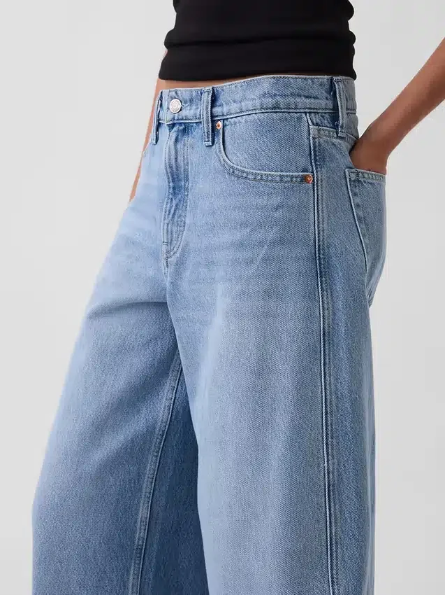 Baggy taper-Jeans med middels høy midje