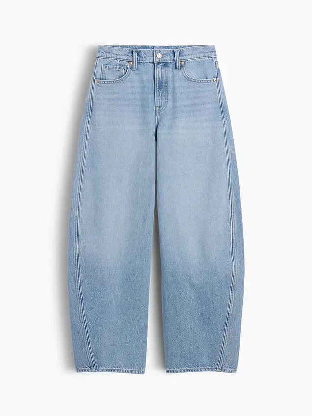 Baggy taper-Jeans med middels høy midje