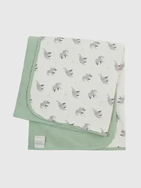 Bambus-babyteppe med liten elefant