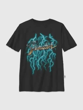 Barn Fender Lightning-T-skjorte med grafisk trykk