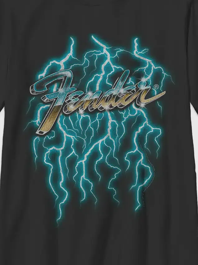 Barn Fender Lightning-T-skjorte med grafisk trykk