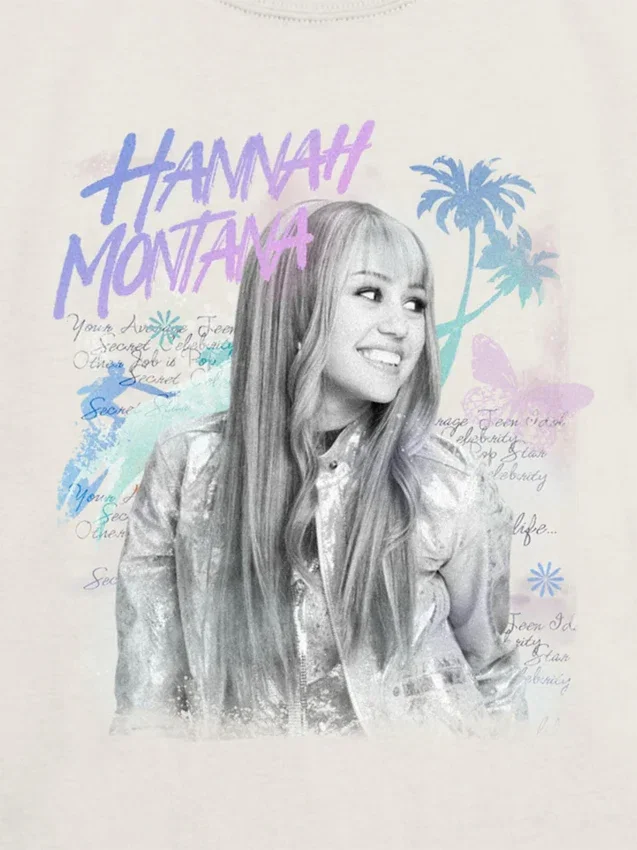 Barn Hannah Montana «Beach Vibes»-T-skjorte med grafisk trykk