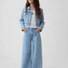 Barn, lav midje, broderte «I Heart NY»-baggy-Jeans