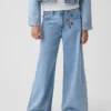 Barn, lav midje, broderte «I Heart NY»-baggy-Jeans