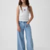 Barn, lav midje, broderte «I Heart NY»-baggy-Jeans