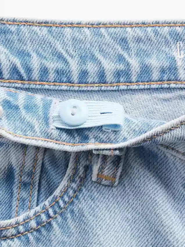 Barn, lav midje, broderte «I Heart NY»-baggy-Jeans