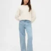 Barn, lav midje, Jeans med vid benåpning og strass