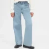 Barn, lav midje, Jeans med vid benåpning og strass