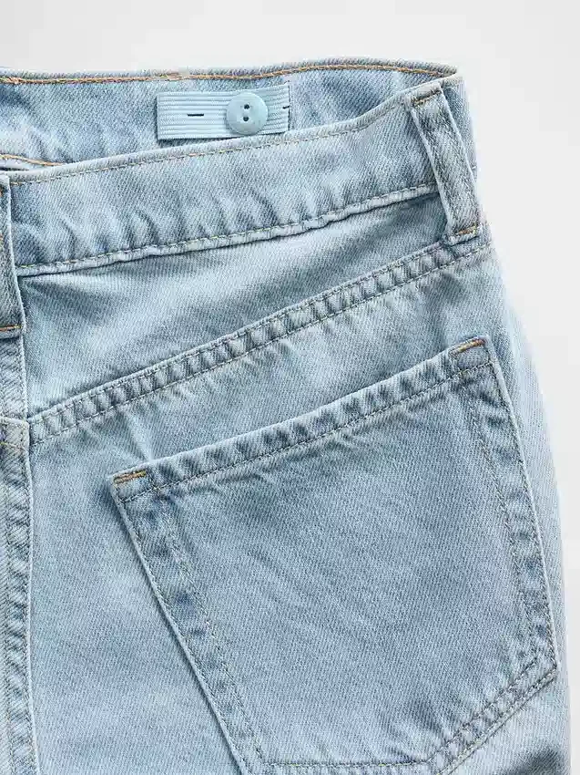 Barn, lav midje, Jeans med vid benåpning og strass