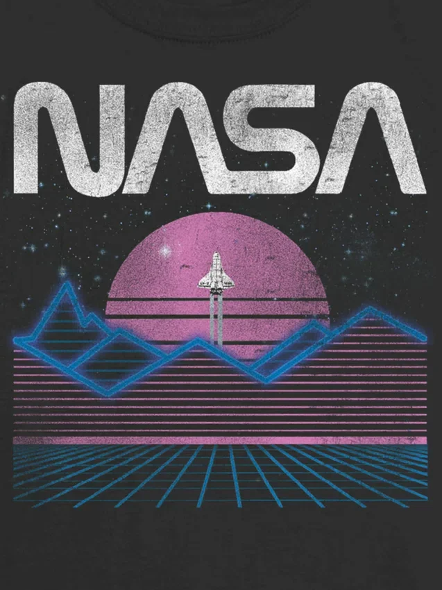 Barn T-skjorte med «NASA Pastel Space»-grafikk