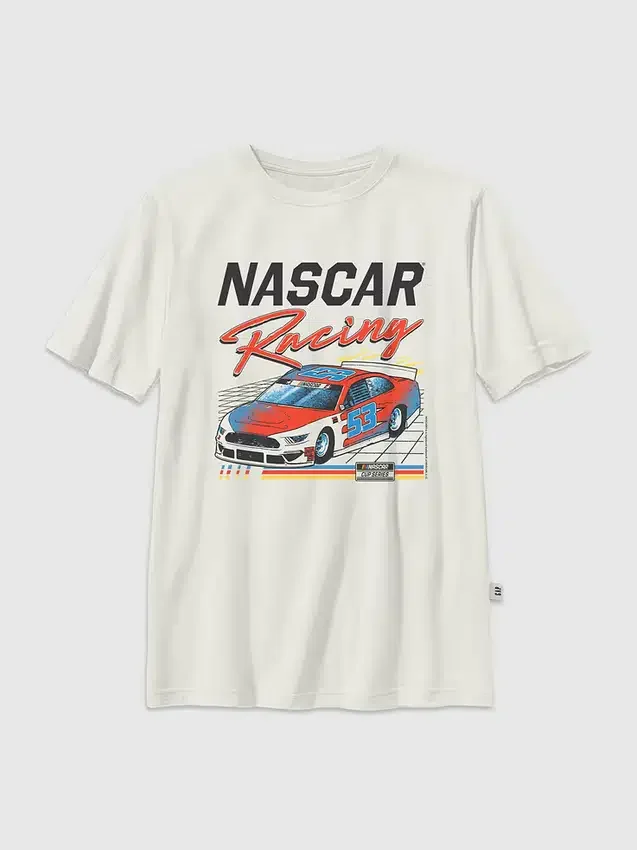 Barn T-skjorte med Nascar Retro Racer-motiv