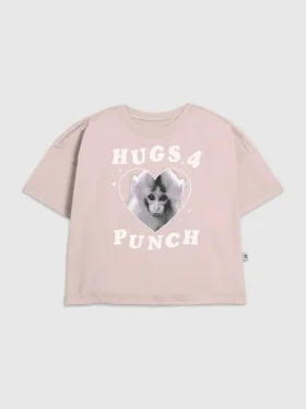 Barn T-skjorte med «Punch the Monkey»-motiv