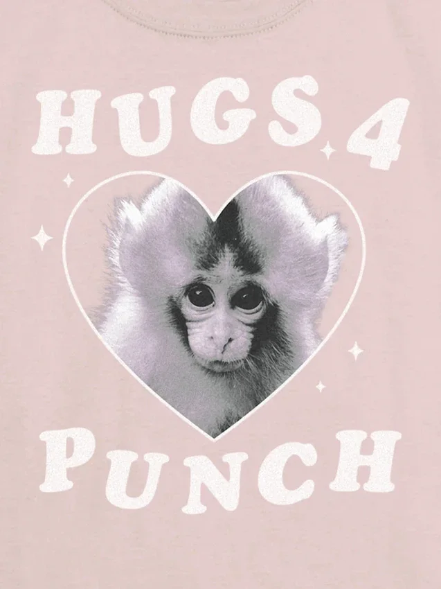 Barn T-skjorte med «Punch the Monkey»-motiv