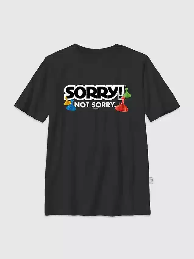 Barn T-skjorte med «Sorry»-motiv