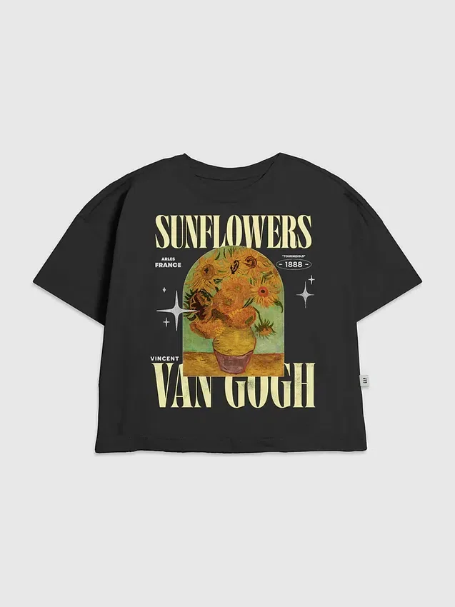 Barn T-skjorte med Van Gogh-solsikker