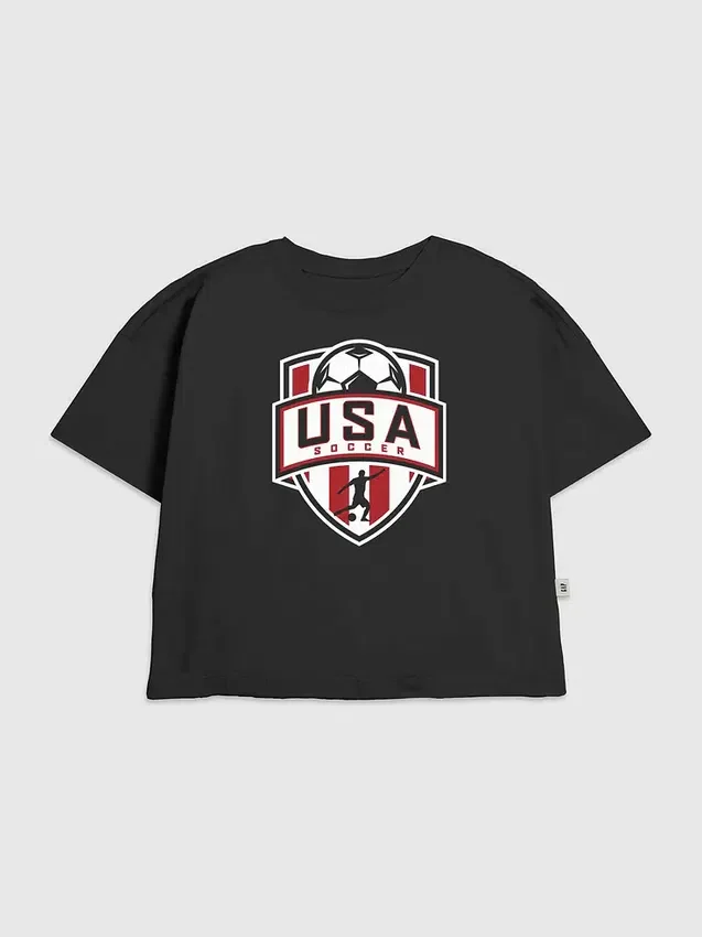 Barn Us Soccer Shield-T-skjorte med grafisk trykk