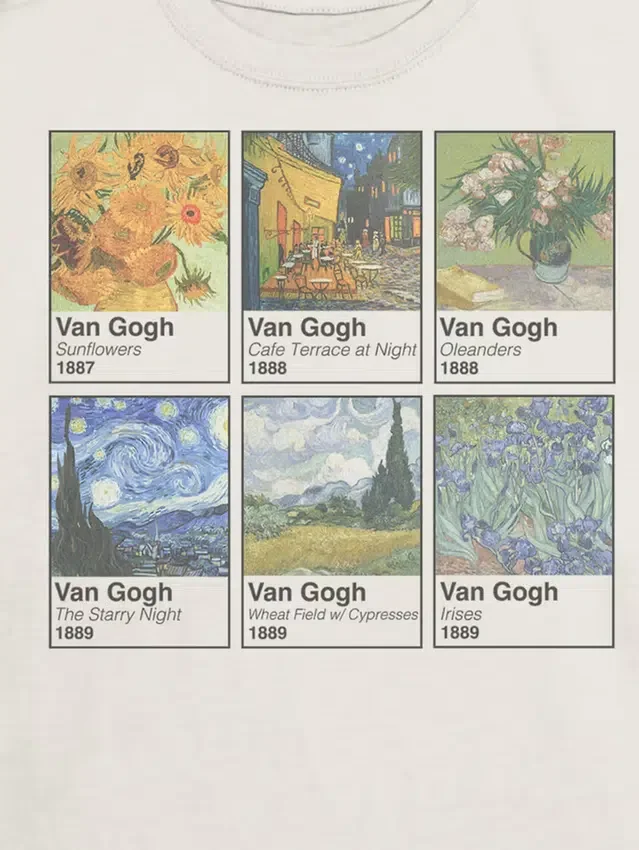 Barn Van Gogh Swatches-T-skjorte med grafisk motiv