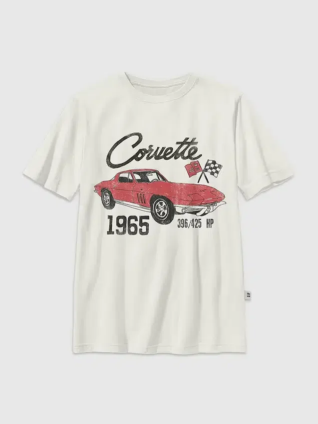 Barnas Corvette-T-skjorte med grafisk trykk