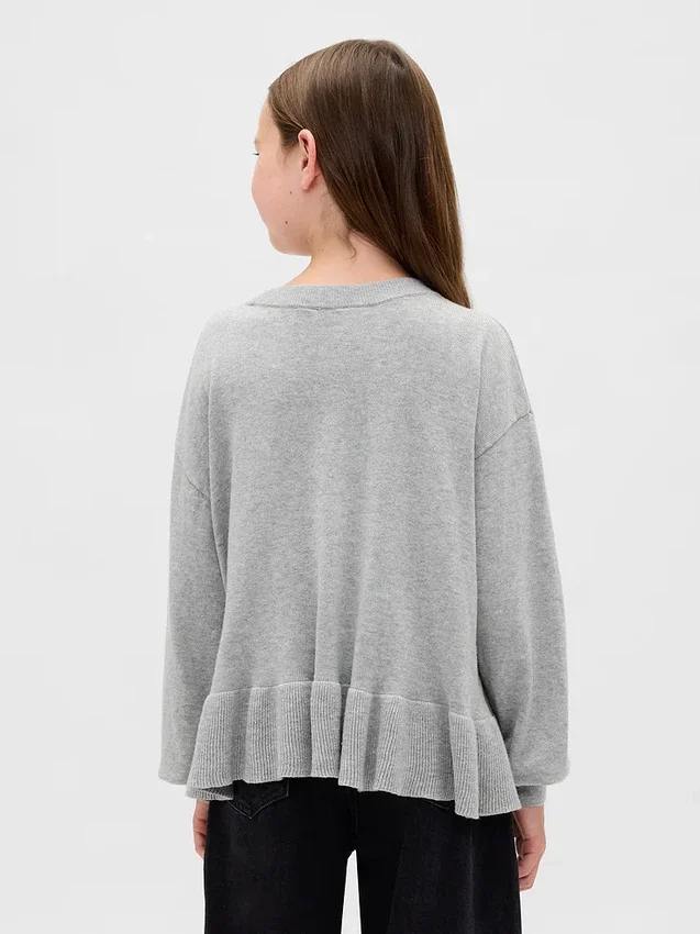 Barne-genser med avslappet peplum-snitt