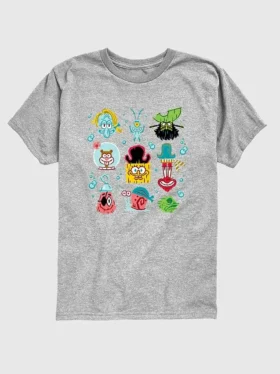 Barne-T-skjorte med kort erme og «The SpongeBob Movie: Search for SquarePants»-mønster