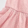 Barnedress i mesh med volanger og korte ermer