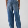 Barnejeans med høy midje og vid benform