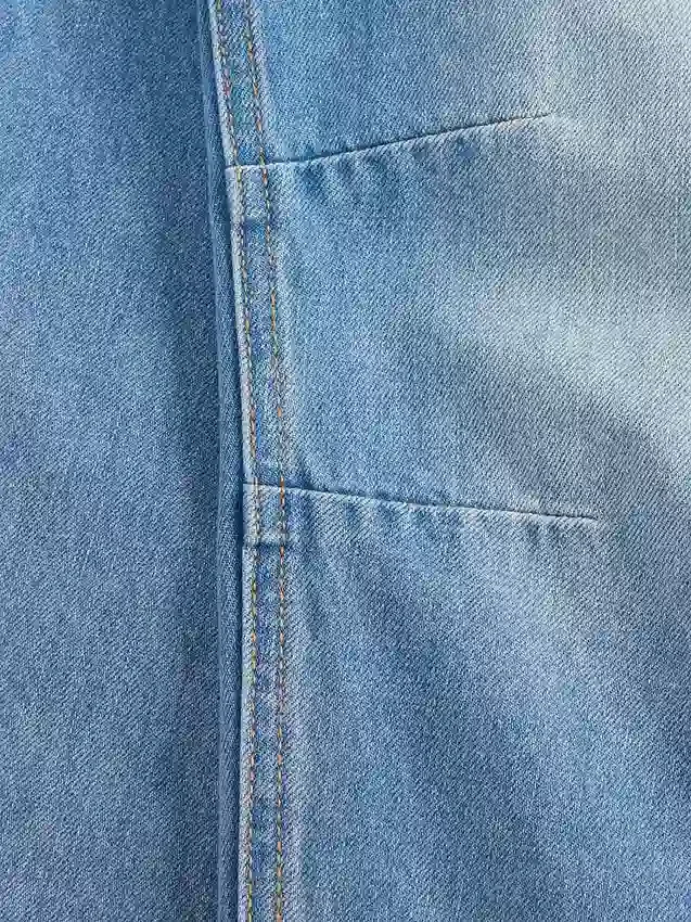 Barnejeans med høy midje og vid benform