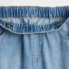 Barnejeans med høy midje og vid benform