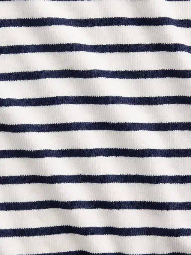 Barnes T-skjorte med broderi og ribbestrikk