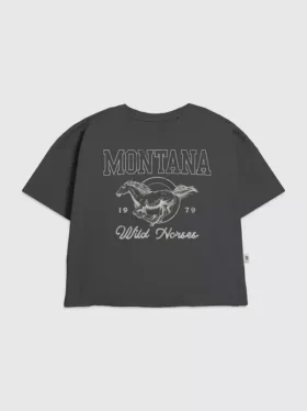 Barnes T-skjorte med «Montana Wild Horse»-motiv