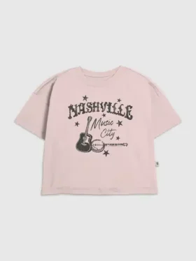 Barnes T-skjorte med «Nashville Music City»-motiv