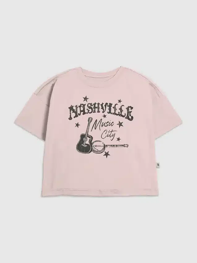 Barnes T-skjorte med «Nashville Music City»-motiv