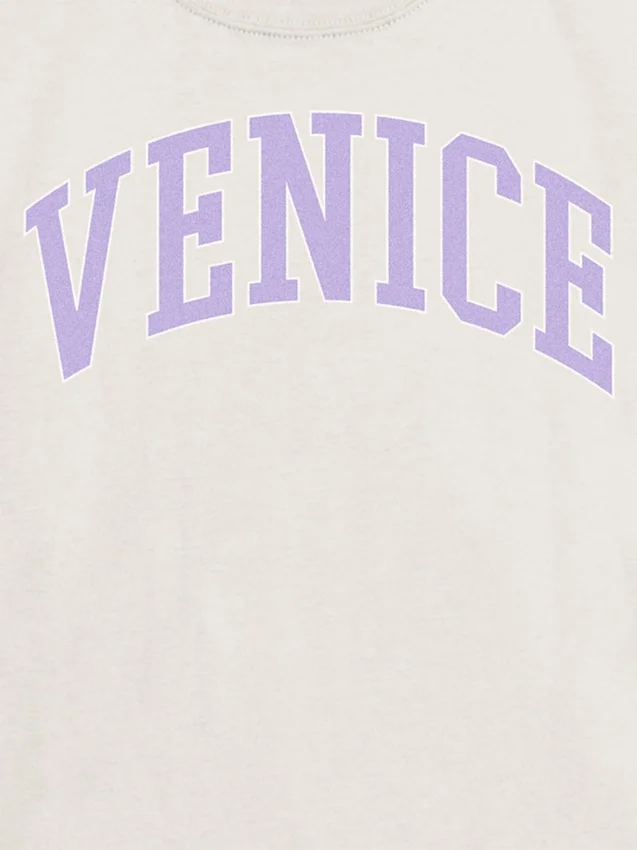 Barnes T-skjorte med «Venice Varsity»-motiv