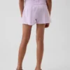 Barneshorts i bomullsgas med sommerfuglkant