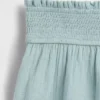 Barneshorts i bomullsgas med sommerfuglkant