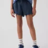 Barneshorts i bomullsgasdenim med volanger