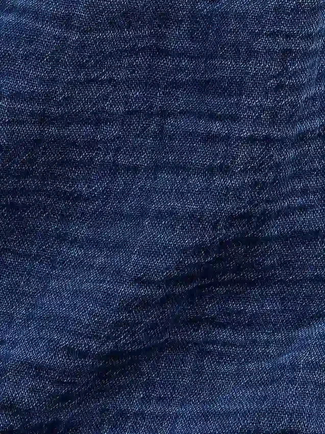 Barneshorts i bomullsgasdenim med volanger